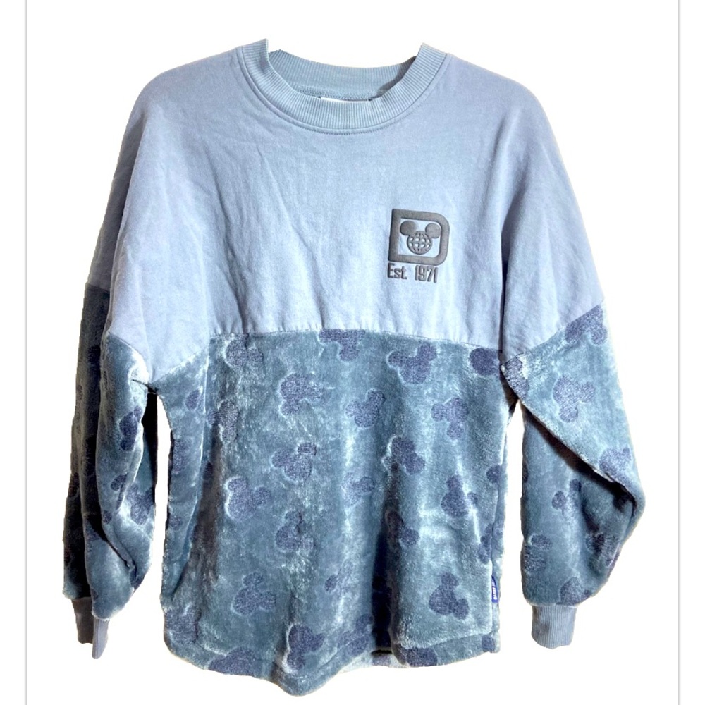 Walt Disney world spirit jersey fleece Mickey Mouse  shirt gray size xs